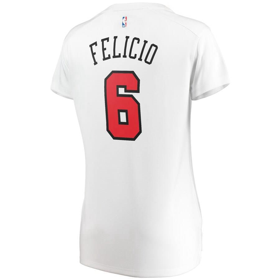 Chicago Bulls Cristiano Felicio Fanatics Branded Fast Break Player Association Jersey Womens - White | Ireland I9619V3