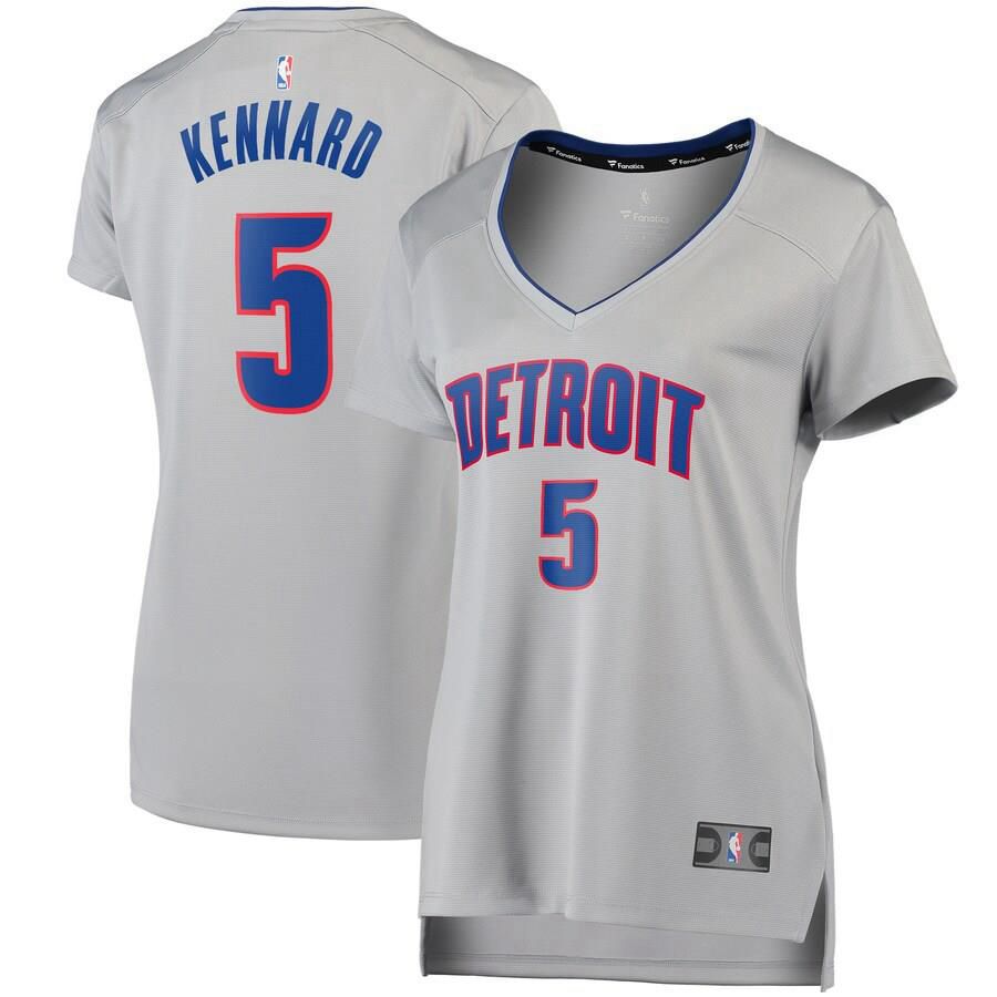 Detroit Pistons Luke Kennard Fanatics Branded Replica Fast Break Player Statement Jersey Womens - Grey | Ireland G4628R1