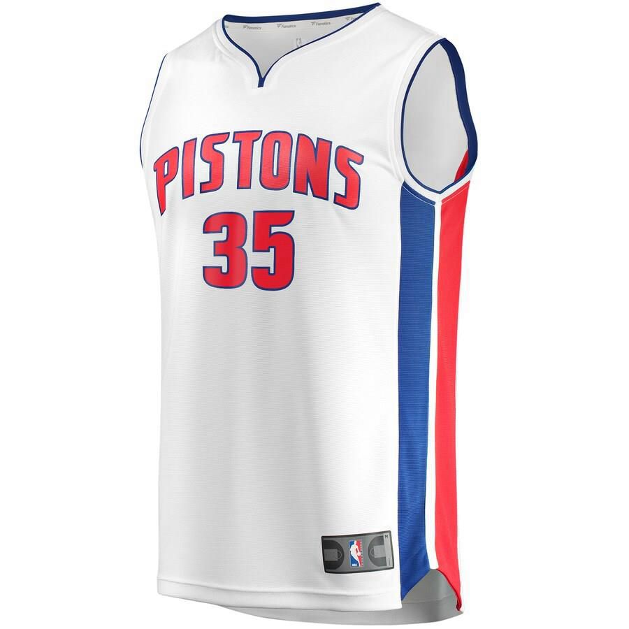Detroit Pistons Christian Wood Fanatics Branded Replica Fast Break Player Team Association Jersey Mens - White | Ireland K5245K6