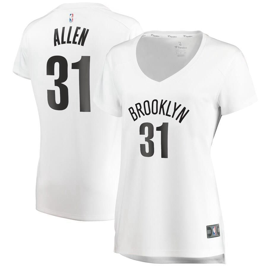 Brooklyn Nets Jarrett Allen Fanatics Branded Fast Break Player Association Jersey Womens - White | Ireland S7152Z7